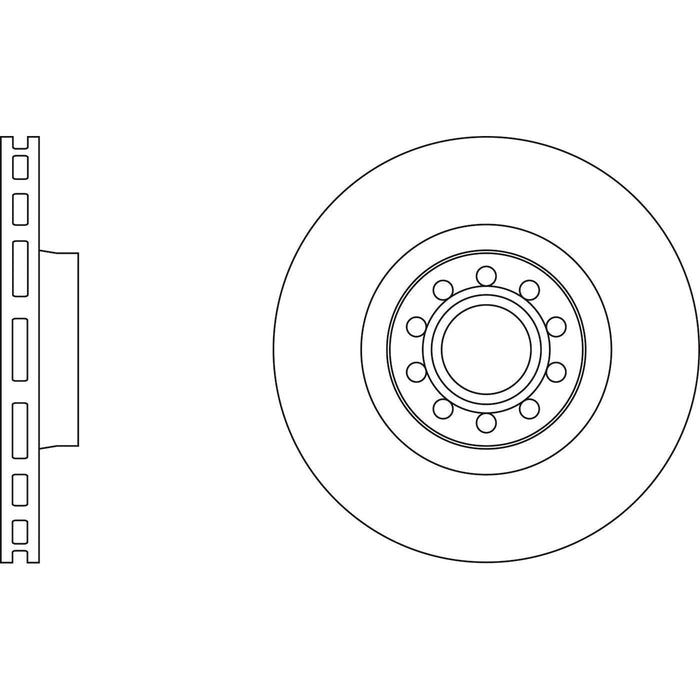 Apec Brake Disc Front Fits Audi A8 S8 VW Phaeton