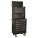 Sealey Topchest Mid-Box & Rollcab 14 Drawer Stack Black AP22BSTACK Sealey  - Dynamic Drive