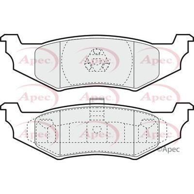 Apec Brake Pads Rear Fits Chrysler Pt Cruiser