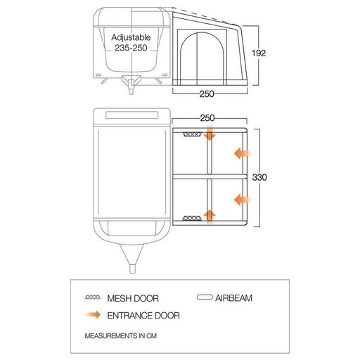 Vango Balletto Air 330 Elements ProShield Caravan Awning Vango  - Dynamic Drive