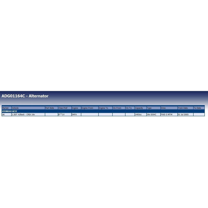 Blue Print ADG01164C Alternator