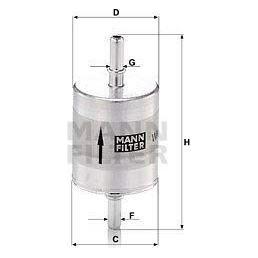 Genuine Mann Fuel Filter for Mitsubishi Colt Lancer WK614/30 Mann & Hummel  - Dynamic Drive