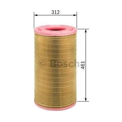 Bosch Cv Air Filter S0145 (Hgv) fits Renault Trucks Magnum 480.19 - 12.8 4x2 - 0