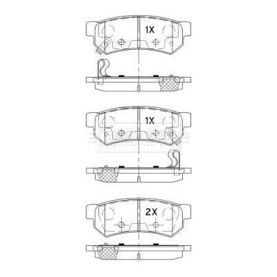 Genuine Borg & Beck Rear Brake Pads fits Chevrolet Spark 1.01.2 0310 BBP2531 Borg & Beck  - Dynamic Drive