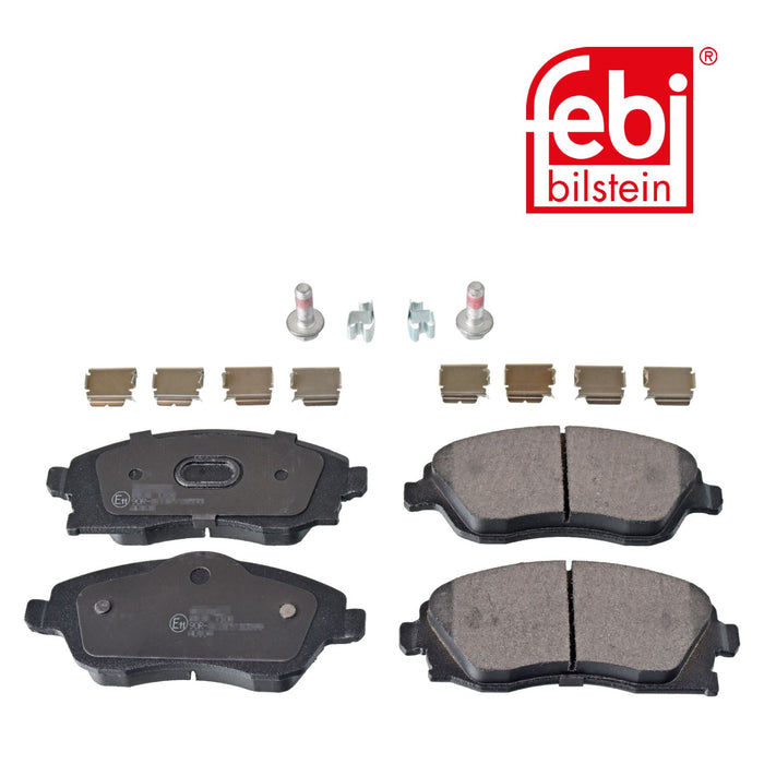 Genuine FEBI Front Brake Discs & Pads Set Solid for Vauxhall Corsa