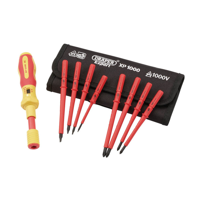 Draper XP1000 VDE Interchangeable Torque Screwdriver Set (9 Piece) 65372 Draper  - Dynamic Drive