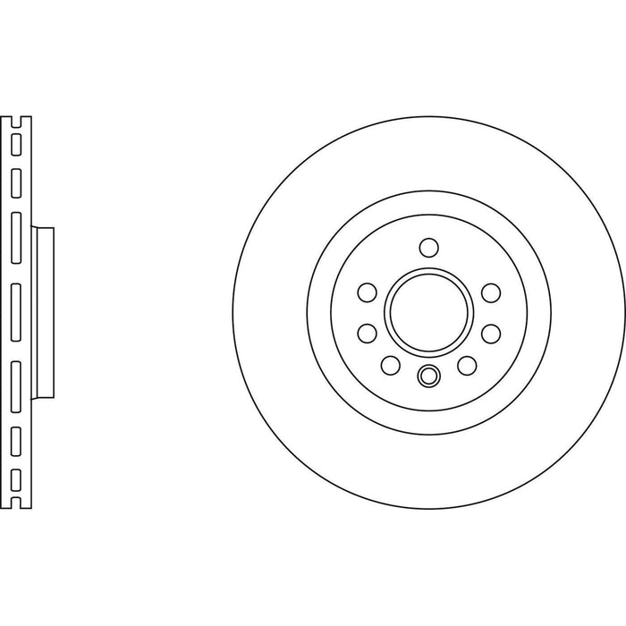 Apec Brake Disc Front Fits Saab 9-3 Vauxhall Signum Vectra