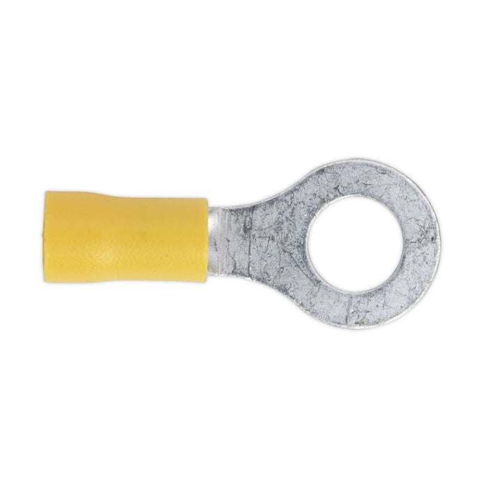 Sealey Easy-Entry Ring Terminal 8.4mm (5/16") Yellow Pack of 100 YT20