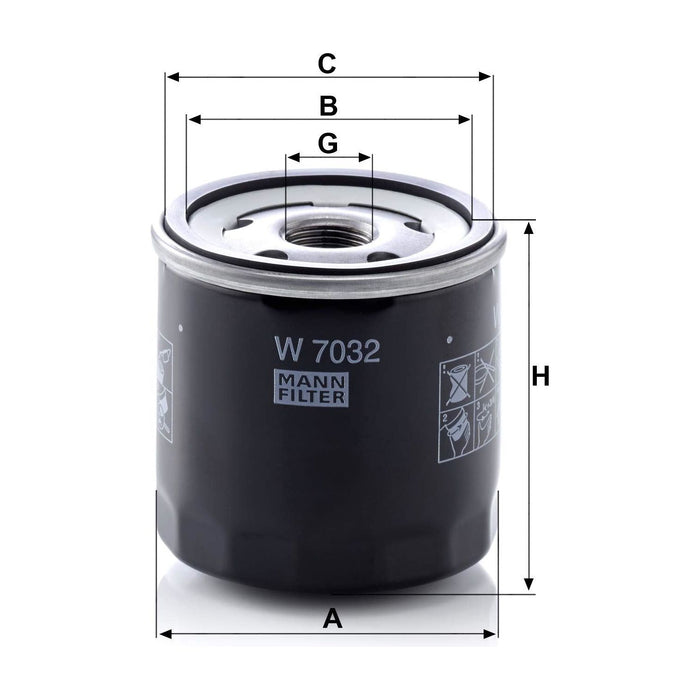 Genuine Mann Oil Filter for Dacia DokkerMercedes AB-Clas W7032 Mann & Hummel  - Dynamic Drive