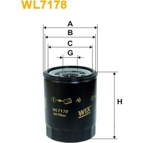 Genuine WIX Oil Filter Spin On fits Isuzu Trooper TD - 3.1 - 91-98 WL7178 Wix Filters  - Dynamic Drive