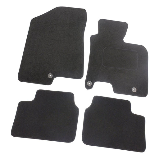 Fully Tailored Black Carpet Car Mats for Kia Ceed 12--> Set of 4 With 3 Clips UKB4C  - Dynamic Drive