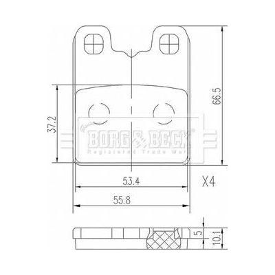 Genuine Borg & Beck Brake Pads Rear fits Giulia Stelvio 2.9 1015 BBP2671 Borg & Beck  - Dynamic Drive