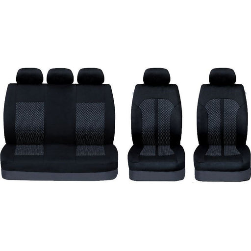 UKB4C Black/Grey Full Set Front & Rear Car Seat Covers for Ford C-Max All Years UKB4C  - Dynamic Drive