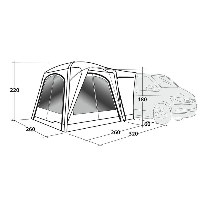 Outwell Bremburg Air Drive-Away Campervan Air Awning 175-200cm Outwell  - Dynamic Drive