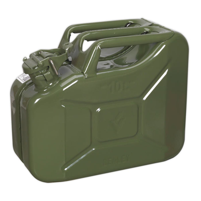 Sealey Jerry Can 10L Green JC10G Sealey  - Dynamic Drive