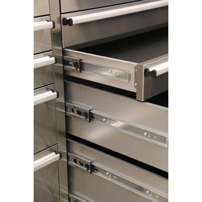 Sealey Mobile Stainless Steel Tool Cabinet 10 Drawer with Backboard & 2 Wall Cup Sealey  - Dynamic Drive