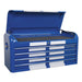 Sealey Retro Style Extra-Wide Topchest & Rollcab Combination 10 Drawer Blue/Whit Sealey  - Dynamic Drive