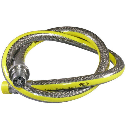 Stainless Cooker Hose 1250mm Bayonet x 1/2 Male BSPT Caravan/Motorhome Nova  - Dynamic Drive