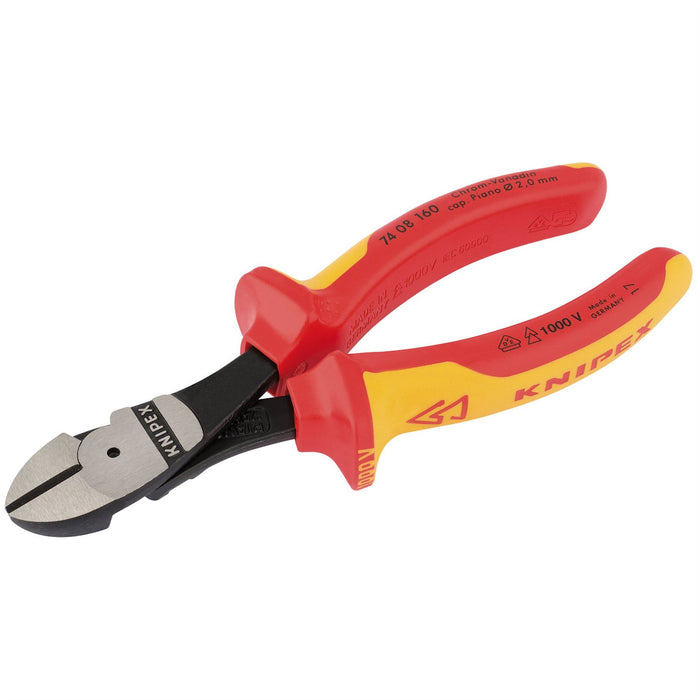 Draper Knipex 74 08 160UKSBE VDE Fully Insulated High Leverage Diagonal Side Cut