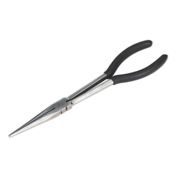 Siegen 280mm Straight Needle Nose Pliers Cushion Grip Handles Polished Finish Sealey  - Dynamic Drive