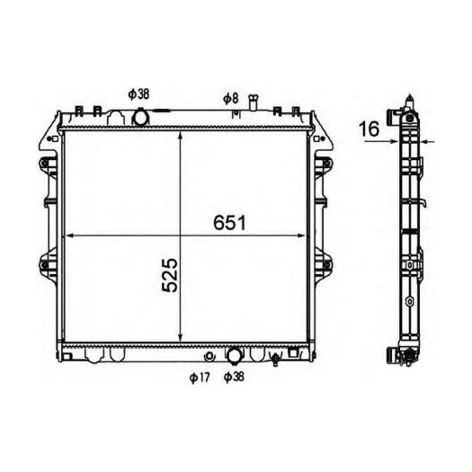 NRF Radiator fits Toyota Hilux Vigo NRF  - Dynamic Drive
