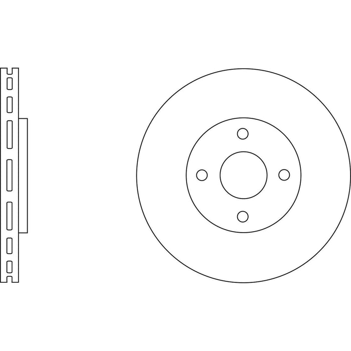 Apec Brake Disc Front Fits Ford Escort Sierra