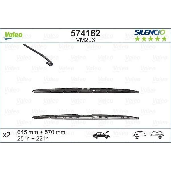 Valeo Wiper Blades Kit 574162 Automotive Part fits BMW Valeo  - Dynamic Drive