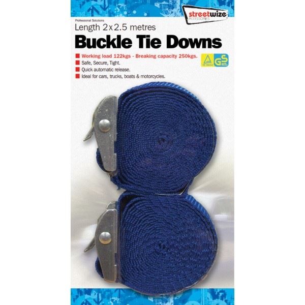 Streetwize Buckle Straps - 2.5m - Pack Of 2