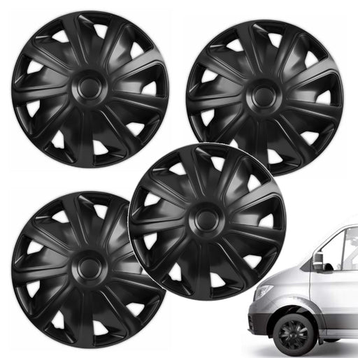 Black Versaco Deep Dish 15" Wheel Trims set of 4 for Commerical Vans Versaco  - Dynamic Drive