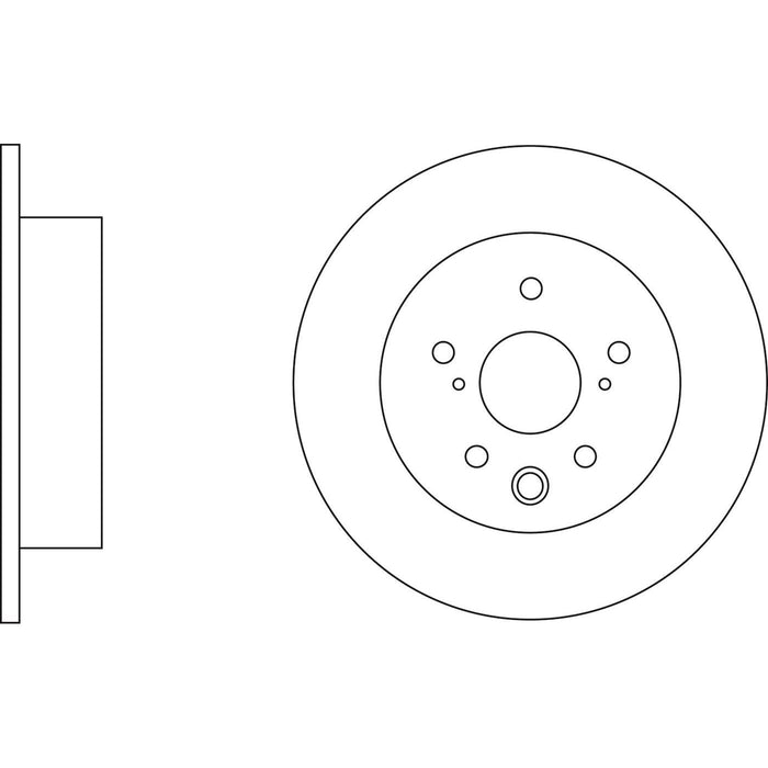 Genuine APEC Rear Brake Discs & Pads Set Solid for Lexus IS