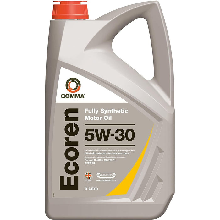 Comma - Ecoren Motor Oil Car Engine Performance 5W-30 Fully Synthetic FS - 5L Comma  - Dynamic Drive