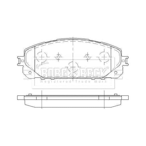 Genuine Borg & Beck Front Brake Pads fits Jeep Cherokee 2.0 CRDi 14 BBP2485 Borg & Beck  - Dynamic Drive