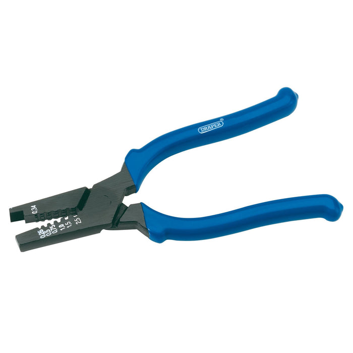 Draper 8 Way Bootlace Terminal Crimping Pliers, 160mm 62324 Draper  - Dynamic Drive