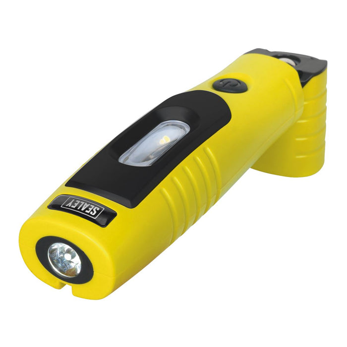 Sealey Yellow Rechargeable 360° Inspection Lamp 7 SMD+3W LED Lithium-ion Sealey  - Dynamic Drive