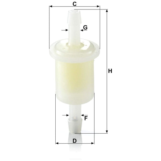 Genuine Mann Fuel Filter for For Mini in-line fuel filter WK21(10) Mann & Hummel  - Dynamic Drive