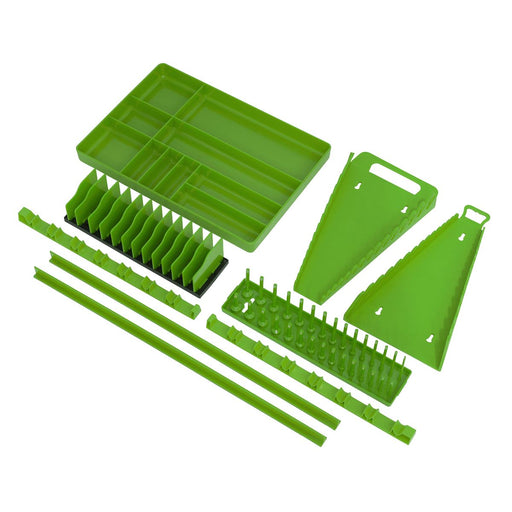 Sealey Tool Storage Organizer Set 9pc Hi-Vis Green TSK01HV Sealey  - Dynamic Drive