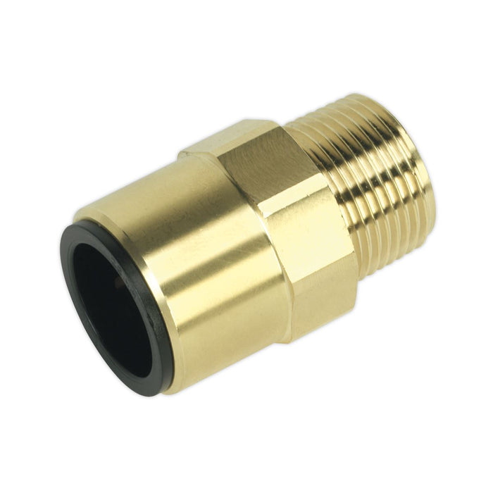 Sealey Straight Adaptor 22mm x 3/4"BSPT Brass (John Guest Speedfitï mm012206N) Sealey  - Dynamic Drive