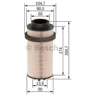 Bosch Cv Fuel Filter N2033 (Hgv) fits DAF XF 95.430 - 12.6 4x2 - 02-06 F02640203