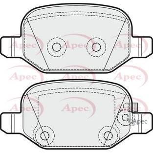 Apec Brake Pads Rear Fits Fiat 500L Apec  - Dynamic Drive