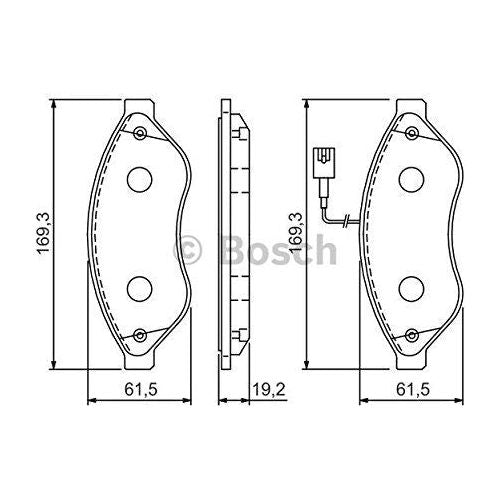 Genuine Bosch Brake Pad Set fits Fiat Ducato 35 Multijet - 2.3 - 06- 0986494111