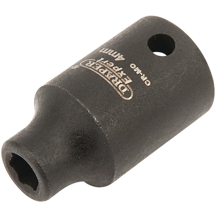 Draper Expert HI-TORQ 6 Point Impact Socket, 1/4" Sq. Dr., 4mm