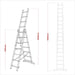 ALUMINIUM EXTENSION COMBINATION LADDER 3X7 EN 131 Sealey  - Dynamic Drive