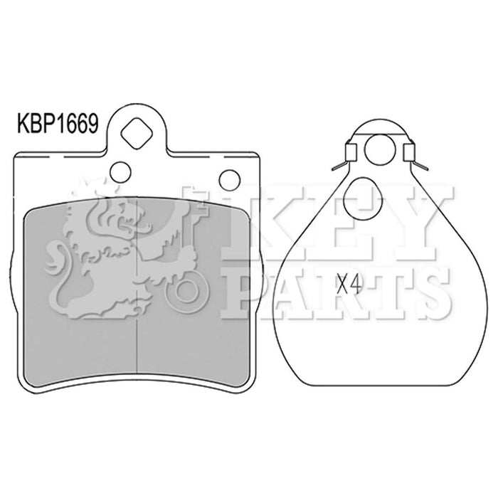 Genuine Key Parts KBP1669 Rear Brake Pads (Ate-Teves)