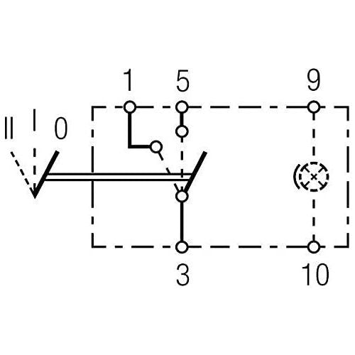 Hella Switch Flip Switch Control II-I-0 Number of connectors: 5 6RH 007 832-341 Hella  - Dynamic Drive