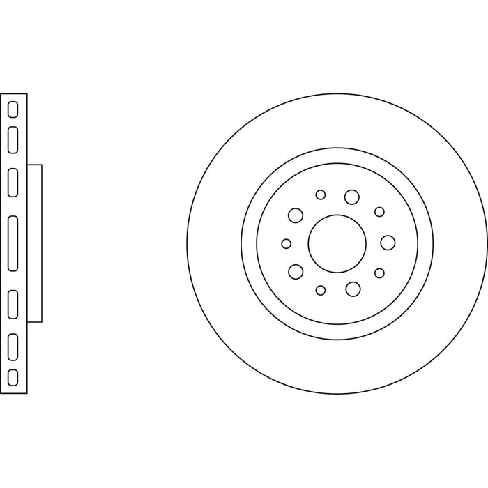 Genuine APEC Front Brake Discs & Pads Set Vented for Fiat 500L