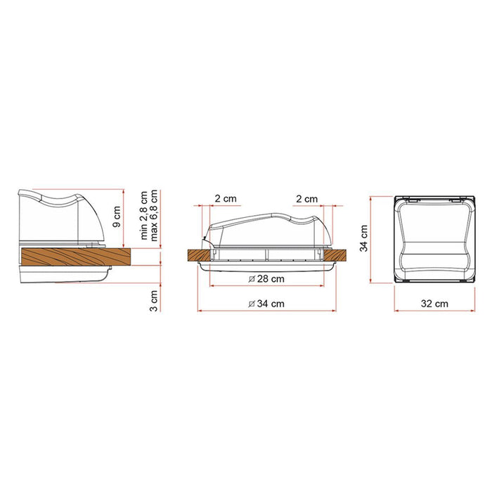 Fiamma Rooflight Vent 28 F White