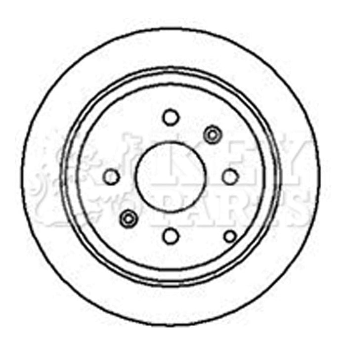 Genuine Key Parts KBD4108 Brake Disc Pair (Rear) Key Parts  - Dynamic Drive