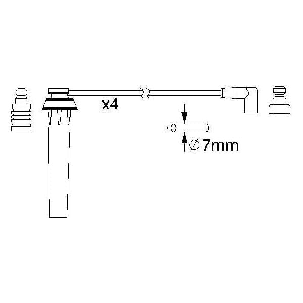 Genuine Bosch Ignition Lead B192 fits Mini Cooper - 1.6 - 01-06 0986357192