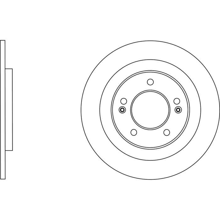 Genuine APEC Rear Brake Discs & Pads Set Solid for Hyundai i40