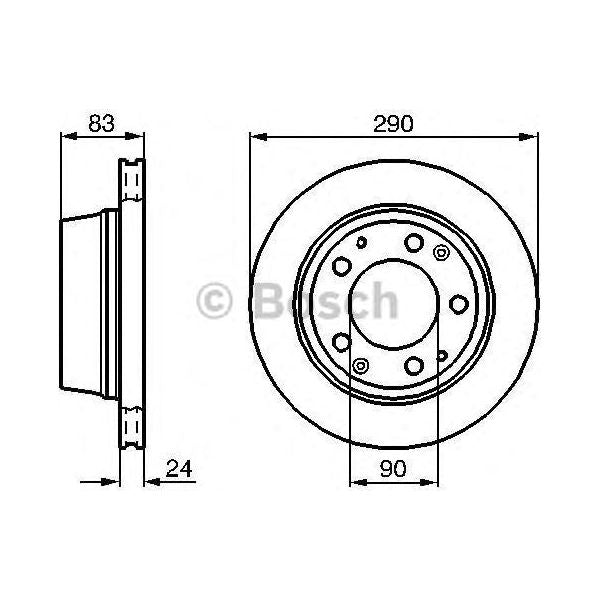 Bosch Brake Discs Pair fits Porsche 911 Carrera|SC Carrera - 3.2 - 83-89